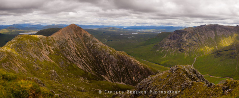 View from the ridge of the Buachaille Etive Mor