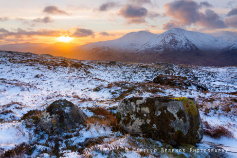 A new day, the view from Beinn a'Chrulaiste at sunrise