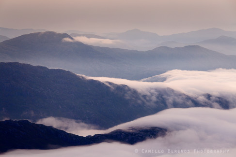 Misty mountain tops