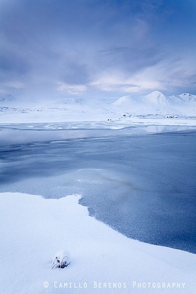 The mountains of Black Mount seen across Lochan na Stainge on Rannoch Moor