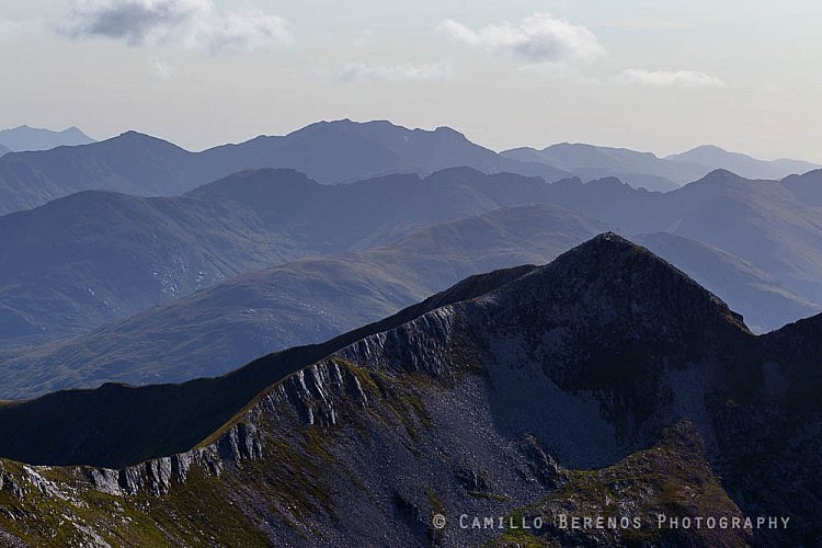 Na Gruagaichean from Binnein Mor, Eastern Mamores.