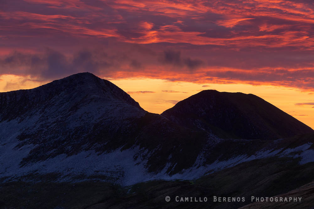 Sunset in the Mamores