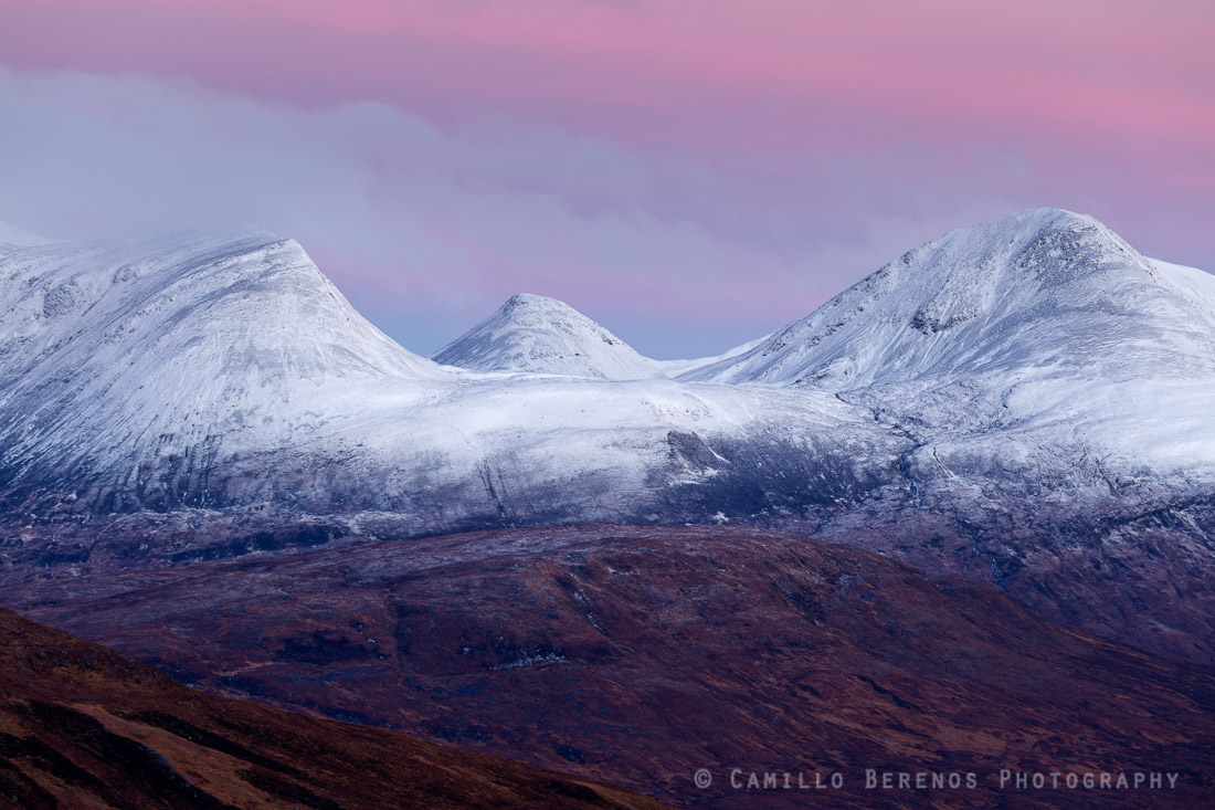 Wintry Mamores at dawn