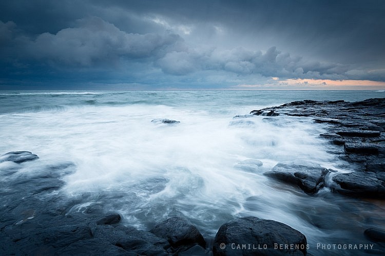 Storm clouds above the North Sea, near Craster