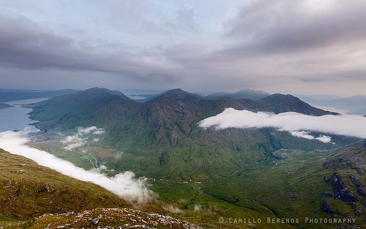 Overlooking the rugged mountains of the Knoydart peninsula at dawn